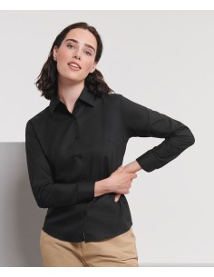 R-R-932F-0-Ladies L/S Easy Care Oxford Shirt 2